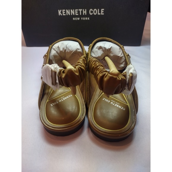 Kenneth Cole Nicola Brown Leather Studded Slingback Flats KL25NIC02 women's 7M - Picture 5 of 8